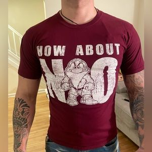 DISNEY Parks Adult Medium Mens Grumpy “How about No” T-SHIRT